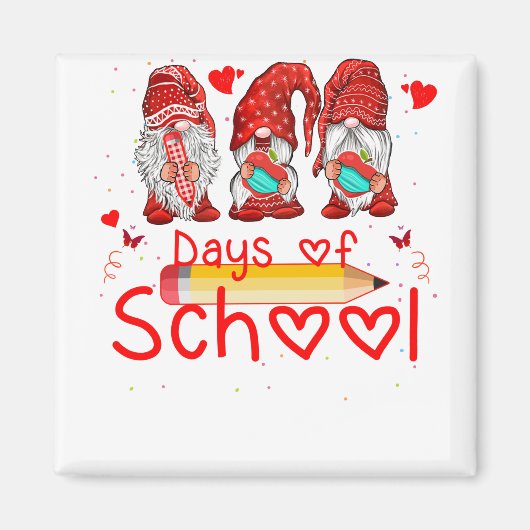 学校の100日かわいい格言のバーチャル学 マグネット (正面)