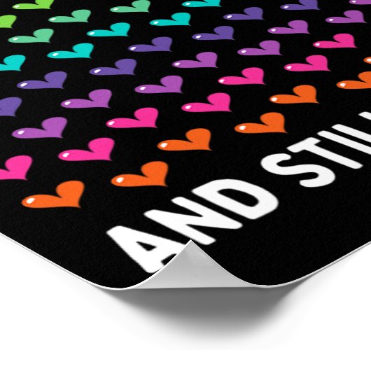 学校の100日とまだItを愛しているハート100t ポスター (角)