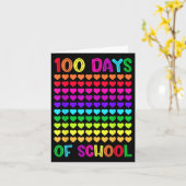 学校の100日とまだItを愛するハート10 カード (黄色い花)