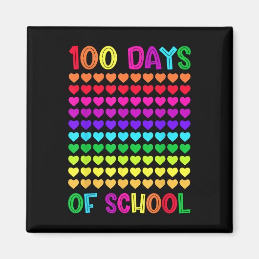 学校の100日とまだItを愛するハート10 マグネット (正面)