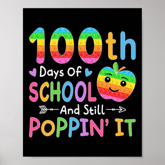 学校の100日とまだPoppin' It子供Toddl ポスター (正面)