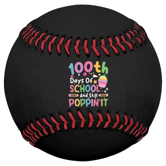 学校の100日とスティルポピンの女の子 ソフトボール (正面)