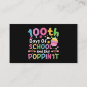 学校の100日とスティルポピンの女の子 名刺 (正面)