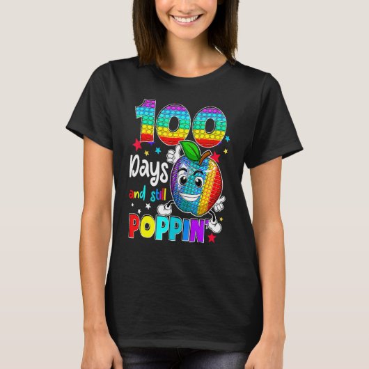 学校の100日とStill Poppin Fidget 100th D Tシャツ (正面)