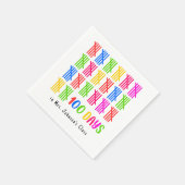 学校の100日のカラフルタリーマーク スタンダードカクテルナプキン (角)