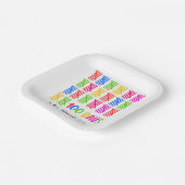 学校の100日のカラフルタリーマーク ペーパープレート (傾斜あり)