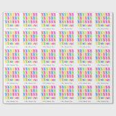 学校の100日のカラフルタリーマーク ラッピングペーパー (フラット)