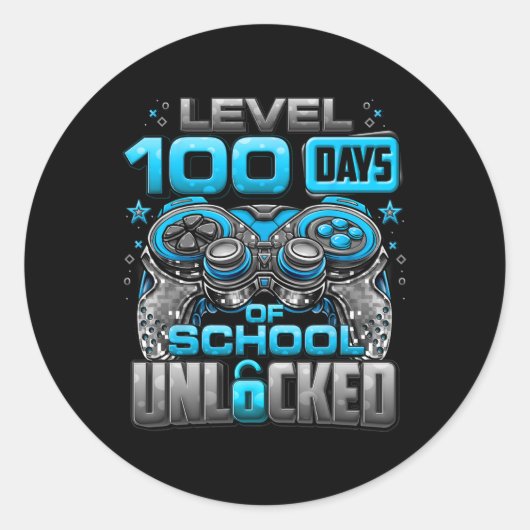 学校の100日のロック解除された少年たち100日Scho ラウンドシール (正面)