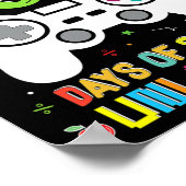 学校の100日のロック解除ゲーマー100日Sch ポスター (角)