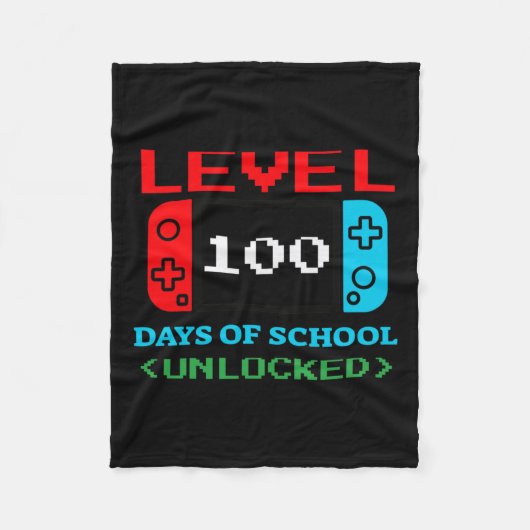 学校の100日のロック解除3 フリースブランケット (正面)
