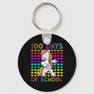 学校の100日はまだItを愛しているハートUnicorn キーホルダー