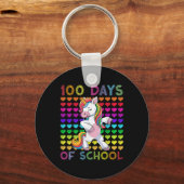 学校の100日はまだItを愛しているハートUnicorn キーホルダー (正面)