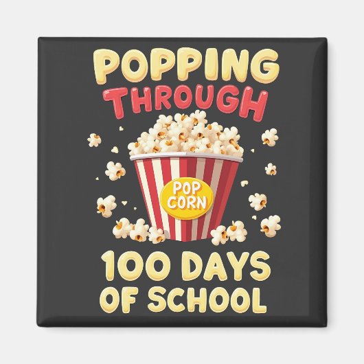 学校の100日をポップ マグネット (正面)
