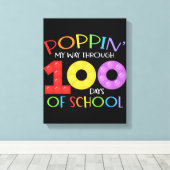 学校の100日を通る キャンバスプリント (インサイチュ (ウッドフロア))