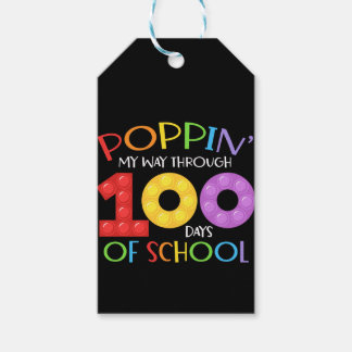 学校の100日を通る ギフトタグ