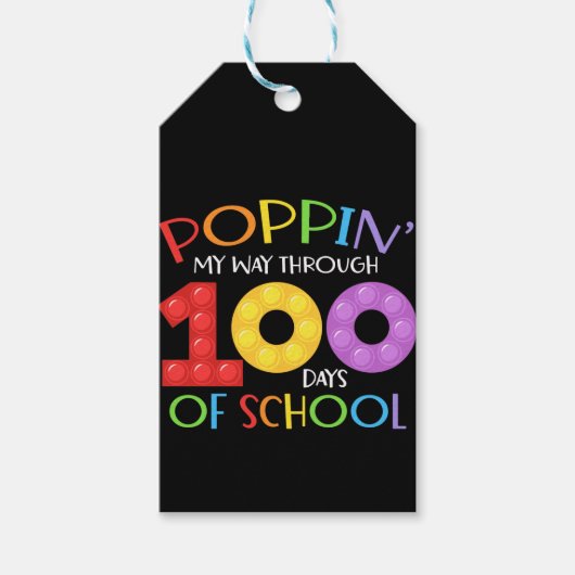 学校の100日を通る ギフトタグ (正面)