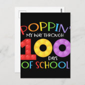 学校の100日を通る ポストカード (正面/裏面)