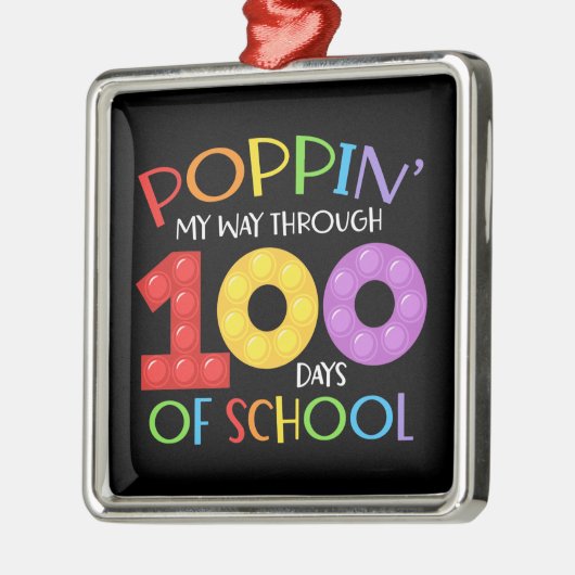 学校の100日を通る メタルオーナメント (左)