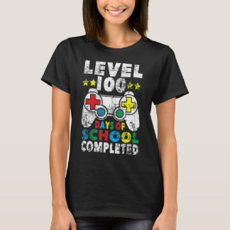 学校の100日ゲーマー少年レベル上げ完了 Tシャツ