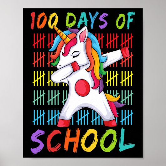 学校の100日ダビングUnicorn 100マジカルダ ポスター (正面)