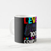 学校の100日完了ゲーマー少年レベル100 C コーヒーマグカップ (正面左)