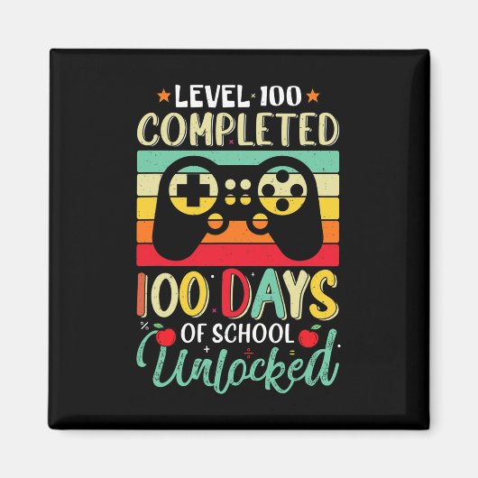 学校の100日完全ゲーマー少年レベルのロック解除 マグネット (正面)