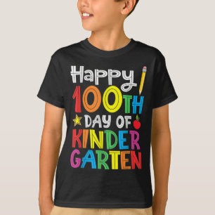 学校の100日目おめでとう Tシャツ