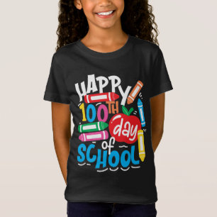 学校の100日目が幸せだ Tシャツ