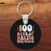 学校の100日目に違いを作る100日 キーホルダー (正面)