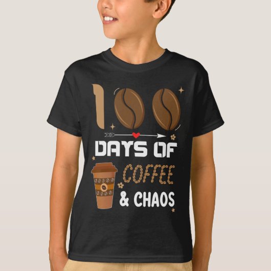 学校の100日目の先生100日コーヒーと Tシャツ (正面)