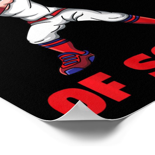 学校の100日目の子供の野球の100日のScho ポスター (角)