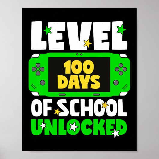 学校の100日目の子供レベル100学校の日 ポスター (正面)