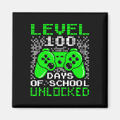 学校の100日目の子供レベル100学校の日 マグネット (正面)