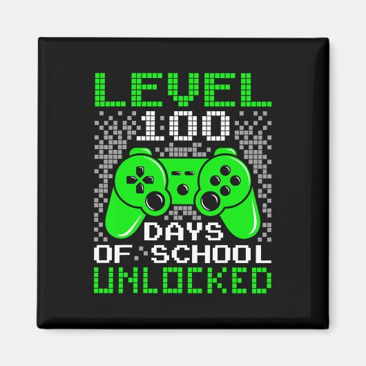 学校の100日目の子供レベル100学校の日 マグネット (正面)