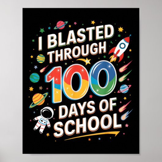 学校の100日目の少年の100日を通してブラストした ポスター (正面)