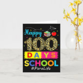 学校の100日目パラライフ100日 頭が切れる カード (黄色い花)