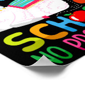 学校の100日目ユニコーン女の子100日のScho ポスター (角)