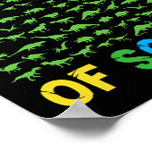 学校の100日目先生キッズ100日恐竜 ポスター (角)