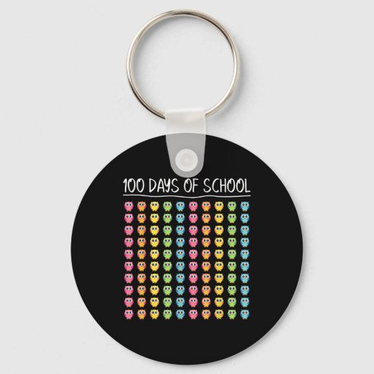 学校の100日目先生ハッピー100日のScho キーホルダー (正面)