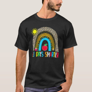 学校の100日目先生レオパード虹100ダ Tシャツ