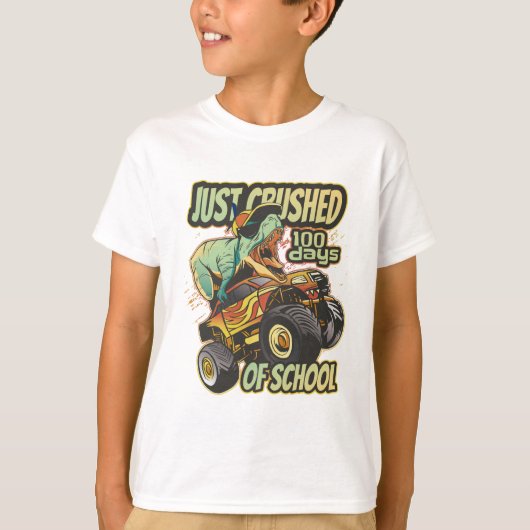 学校の100日目先生子供たち幸せ100日O Tシャツ (正面)