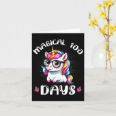 学校の100日目先生子供ハッピー100 カード (黄色い花)