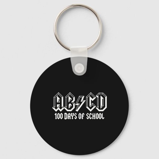 学校の100日目先生子供ハッピー100 キーホルダー (正面)
