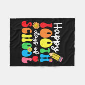 学校の100日目先生子供ハッピー100 フリースブランケット (正面(横))