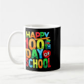 学校の100日目先生子供ハッピー100 D コーヒーマグカップ (左)