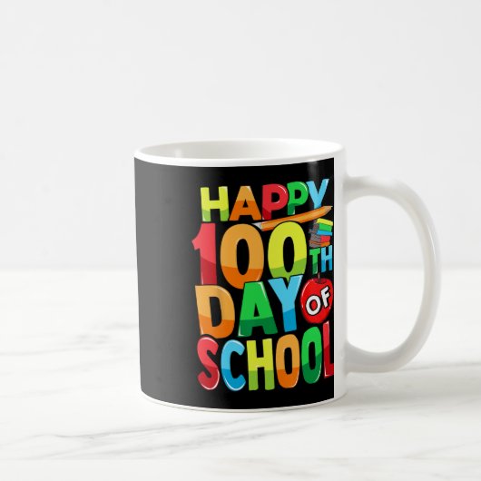 学校の100日目先生子供ハッピー100 D コーヒーマグカップ (右)