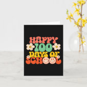 学校の100日目先生子供レトロGroovy 100 カード (黄色い花)