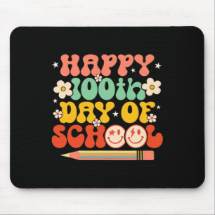 学校の100日目先生子供レトロGroovy 100 マウスパッド