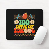 学校の100日目先生子供レトロGroovy 100 マウスパッド (マウス)