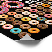 学校の100日目先生子供100日ドーナツD ポスター (角)